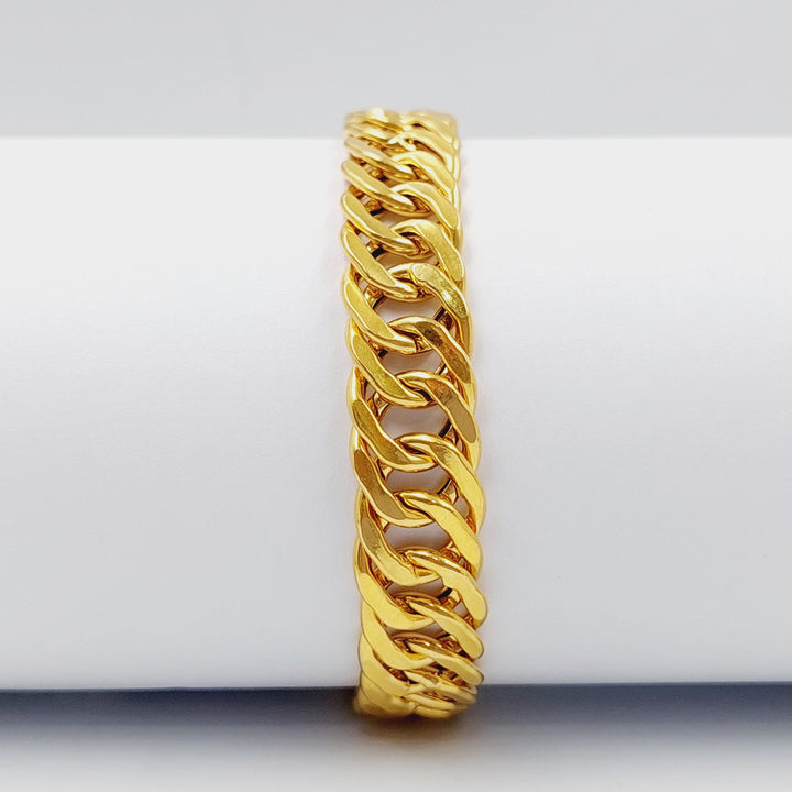 21K Gold Cuban Links Bracelet by Saeed Jewelry - Image 1