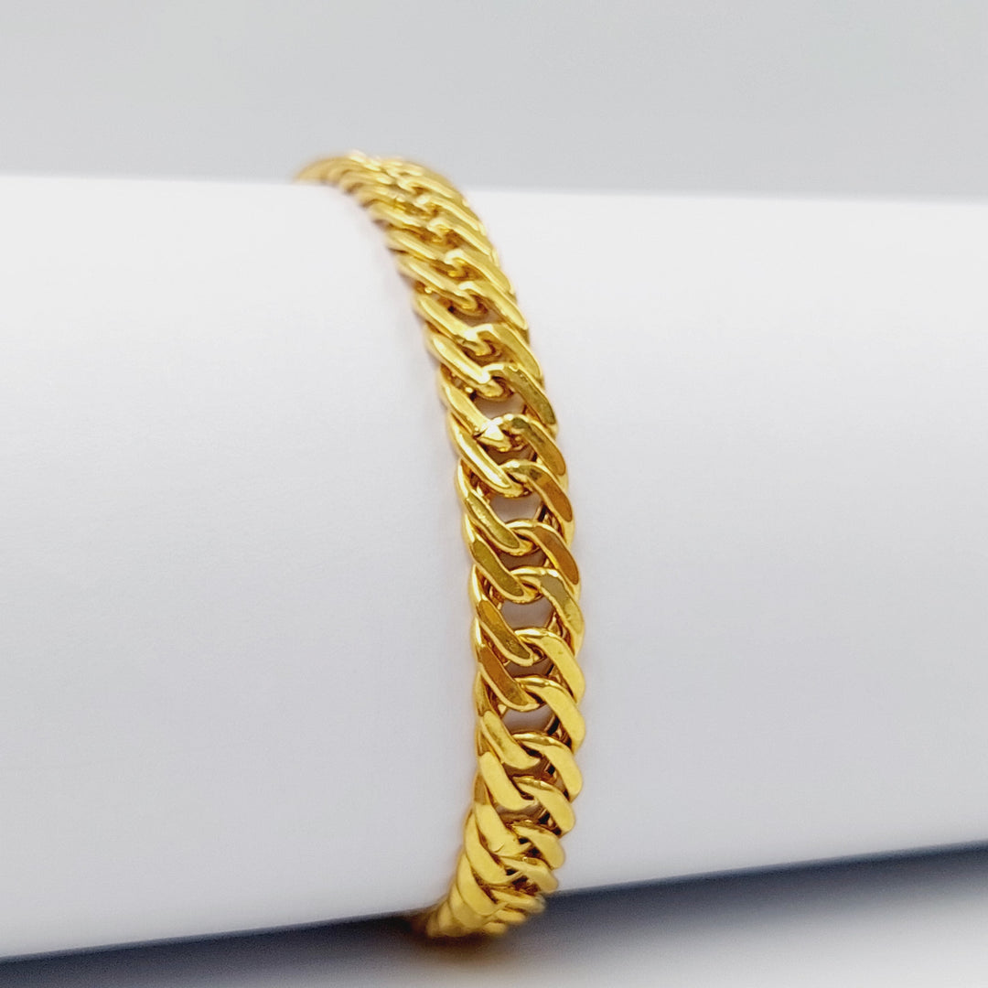 21K Gold Cuban Links Bracelet by Saeed Jewelry - Image 2