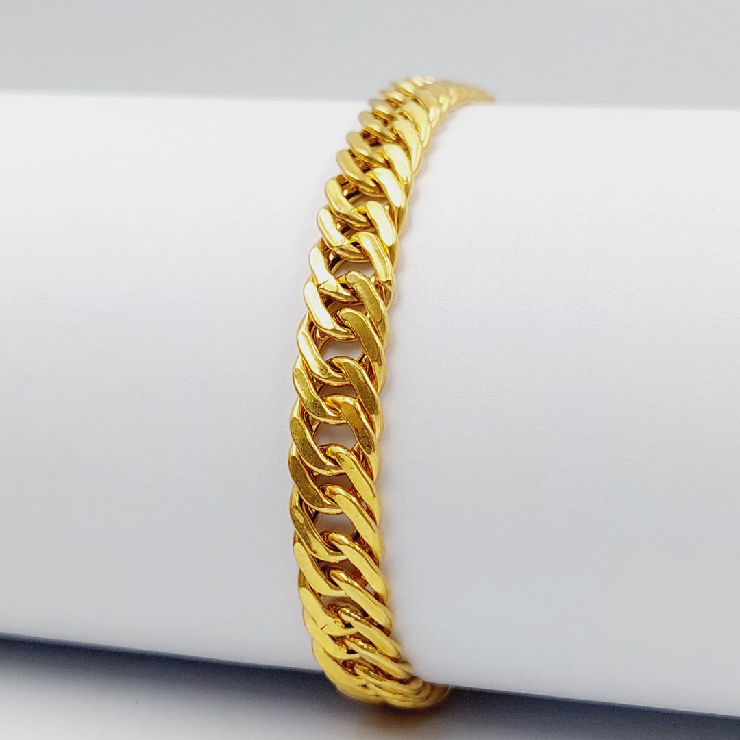 21K Gold Cuban Links Bracelet by Saeed Jewelry - Image 3