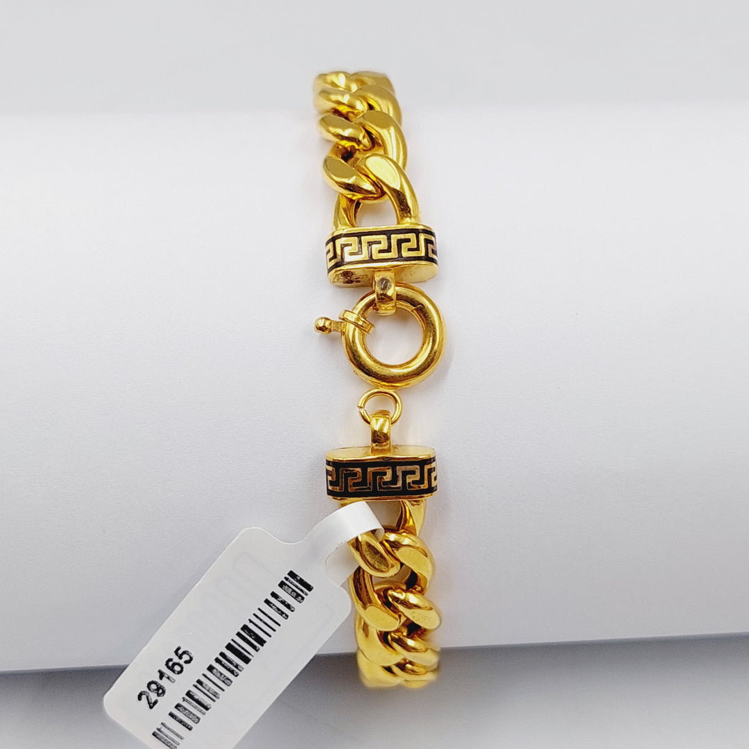 21K Gold Cuban Links Bracelet by Saeed Jewelry - Image 5