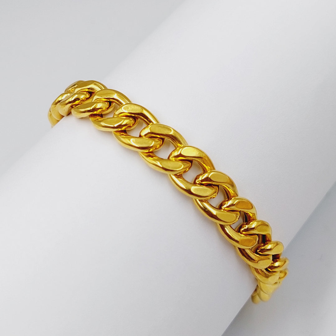 21K Gold Cuban Links Bracelet by Saeed Jewelry - Image 3