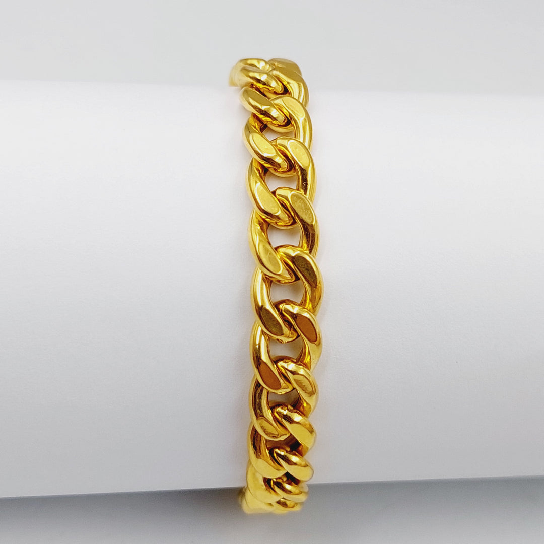 21K Gold Cuban Links Bracelet by Saeed Jewelry - Image 4