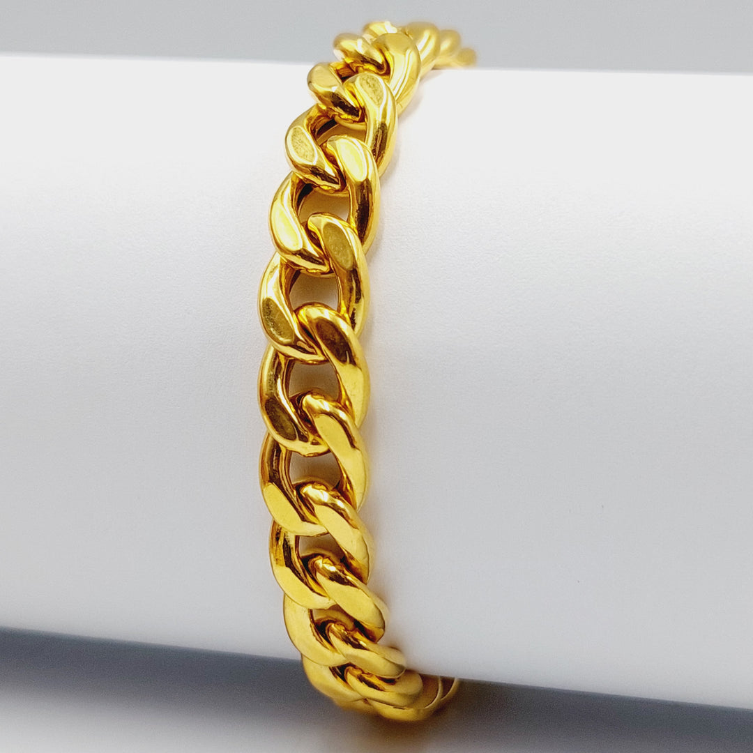 21K Gold Cuban Links Bracelet by Saeed Jewelry - Image 7