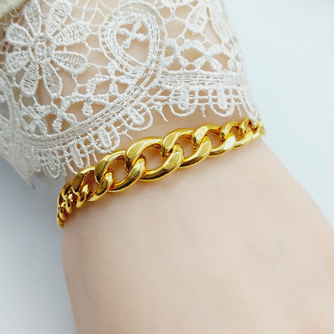 21K Gold Cuban Links Bracelet by Saeed Jewelry - Image 2