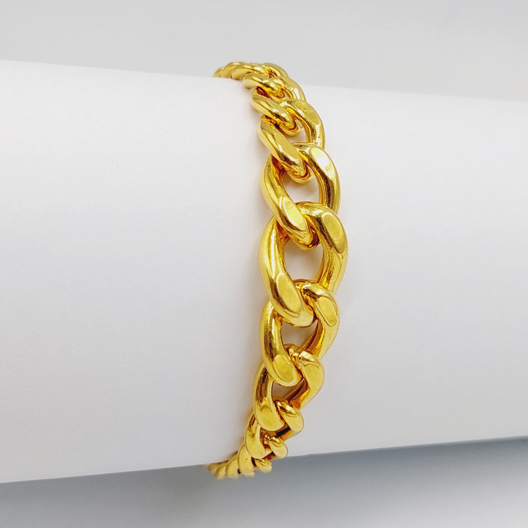 21K Gold Cuban Links Bracelet by Saeed Jewelry - Image 5