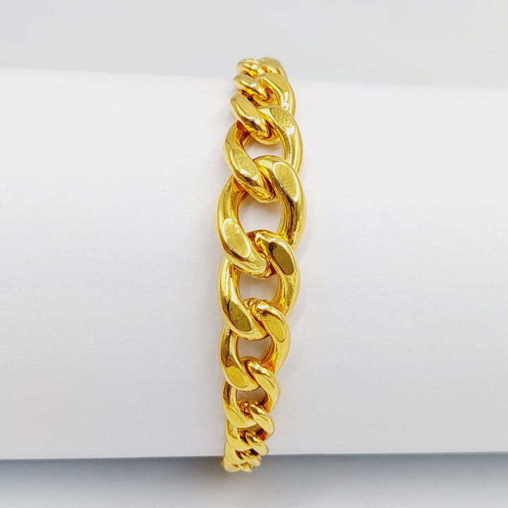 21K Gold Cuban Links Bracelet by Saeed Jewelry - Image 1