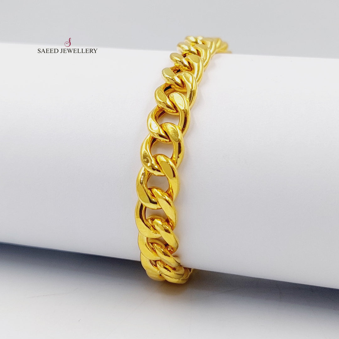 21K Gold Cuban Links Bracelet by Saeed Jewelry - Image 5