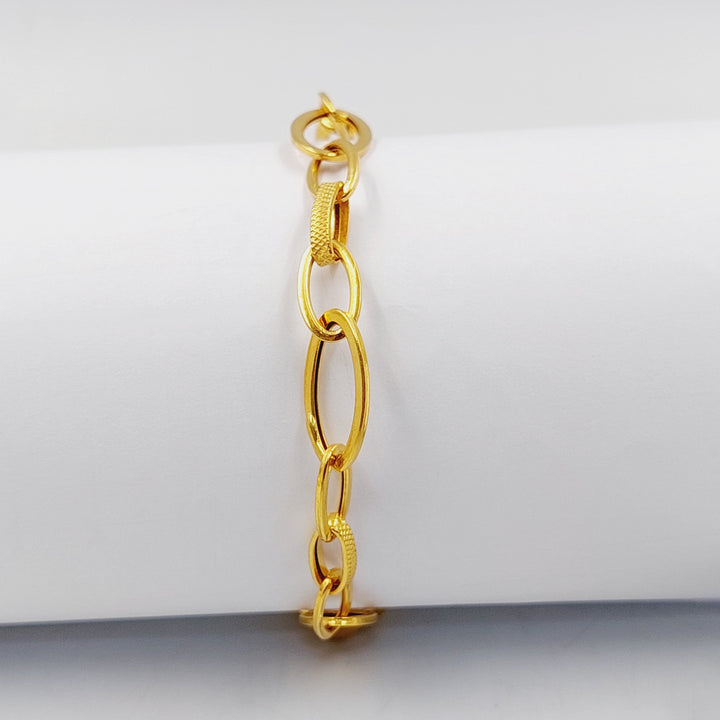 21K Gold Cuban Links Bracelet by Saeed Jewelry - Image 13