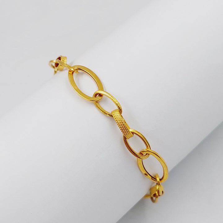 21K Gold Cuban Links Bracelet by Saeed Jewelry - Image 5