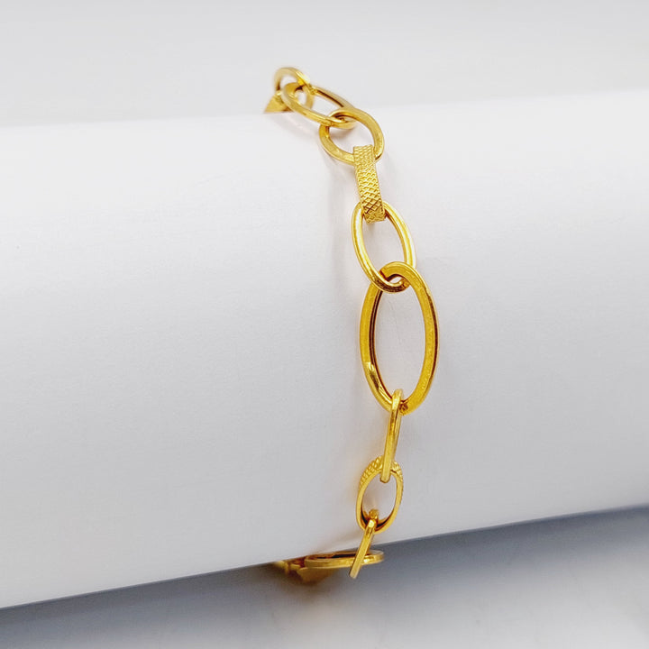 21K Gold Cuban Links Bracelet by Saeed Jewelry - Image 1