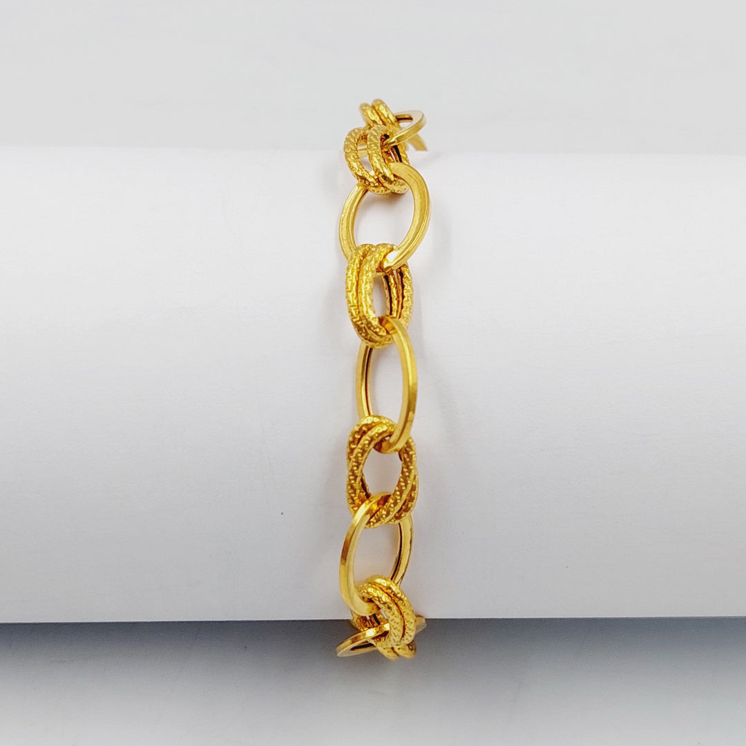 21K Gold Cuban Links Bracelet by Saeed Jewelry - Image 1