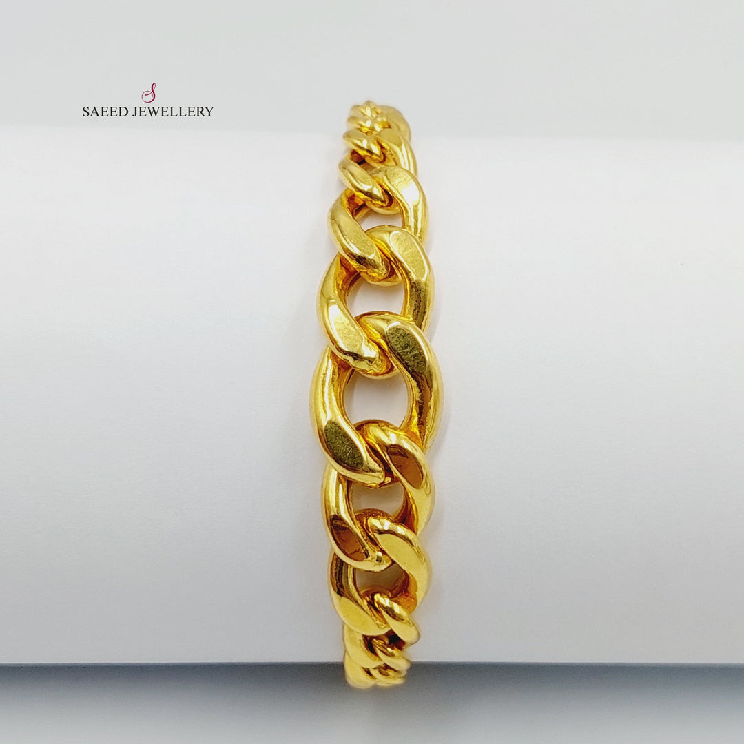 21K Gold Cuban Links Bracelet by Saeed Jewelry - Image 2