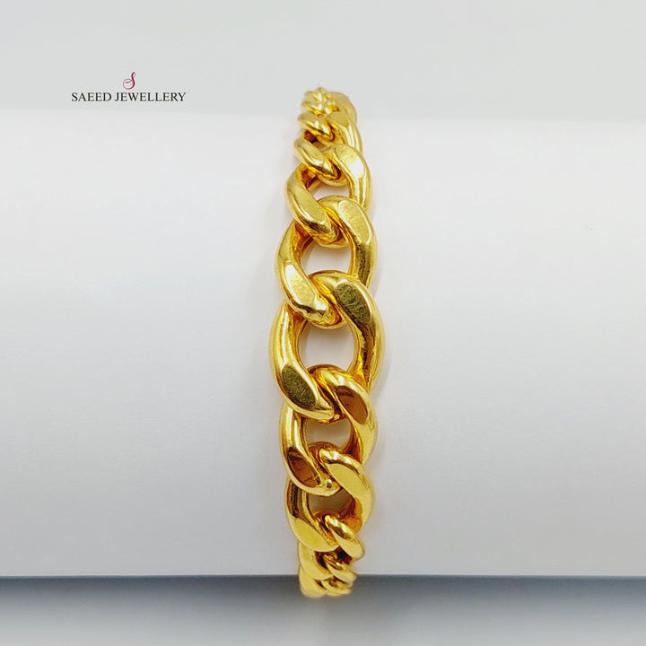 21K Gold Cuban Links Bracelet by Saeed Jewelry - Image 2