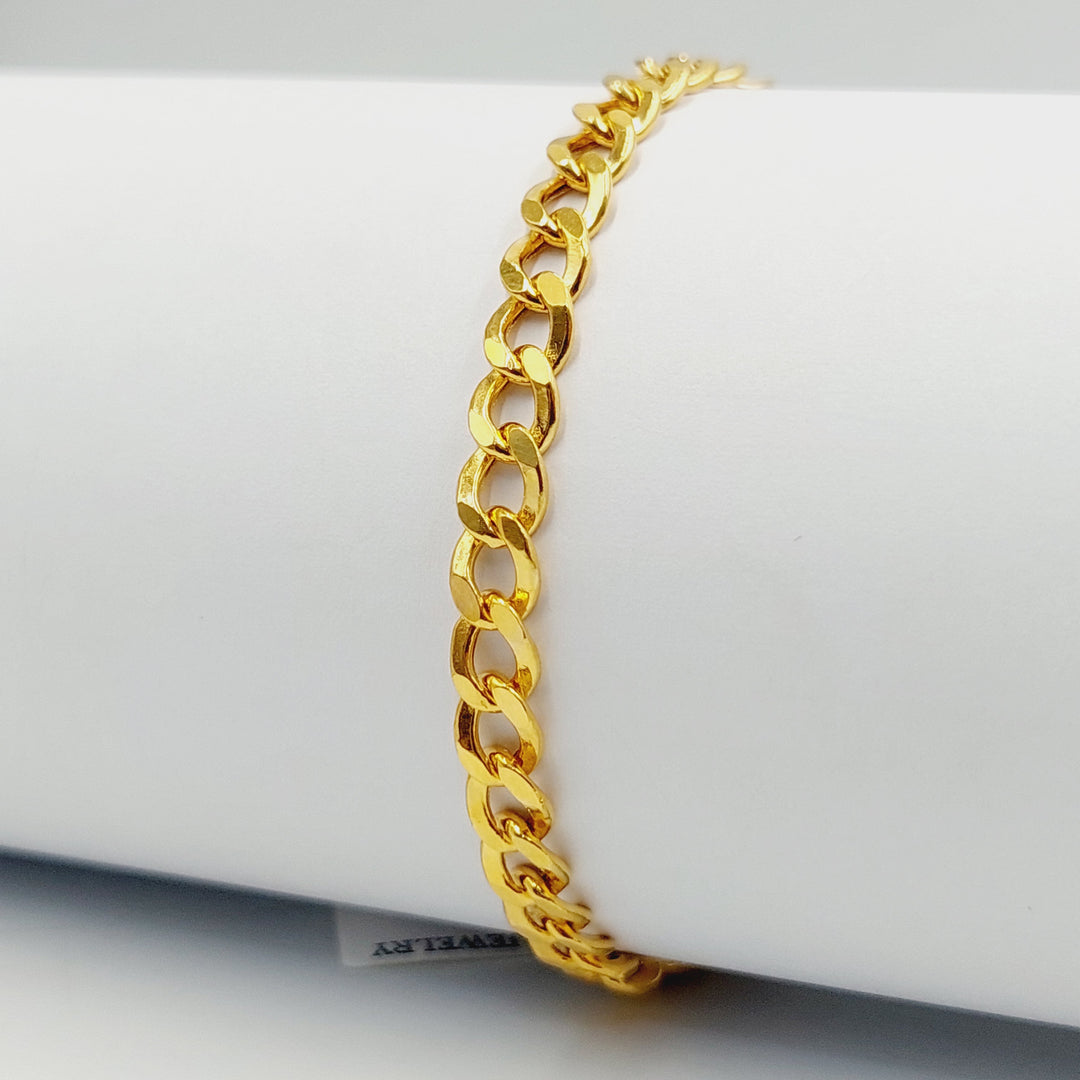 21K Gold Cuban Links Bracelet by Saeed Jewelry - Image 2