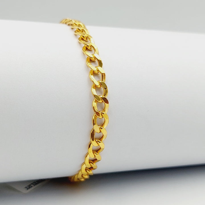 21K Gold Cuban Links Bracelet by Saeed Jewelry - Image 1