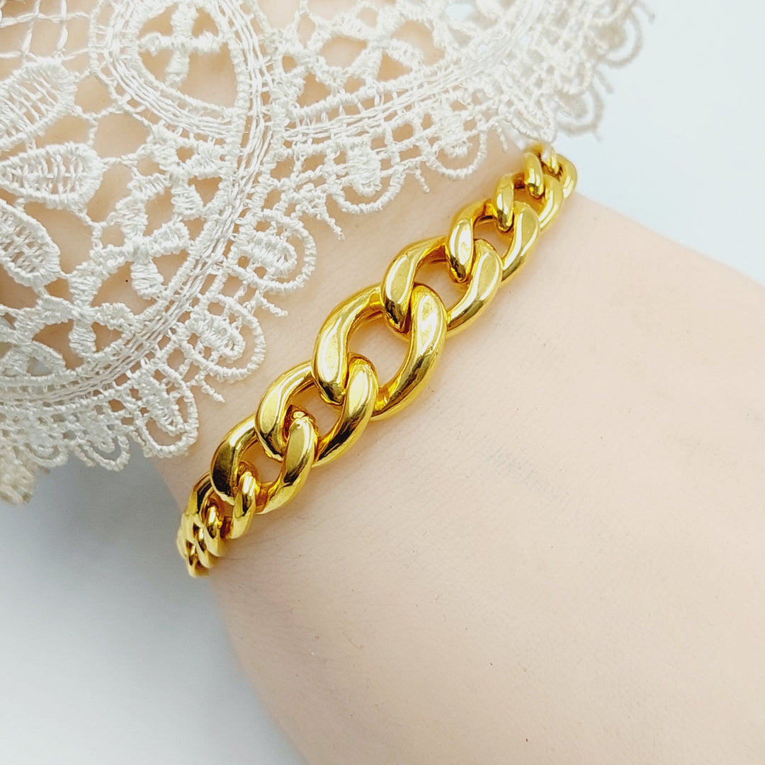 21K Gold Cuban Links Bracelet by Saeed Jewelry - Image 5