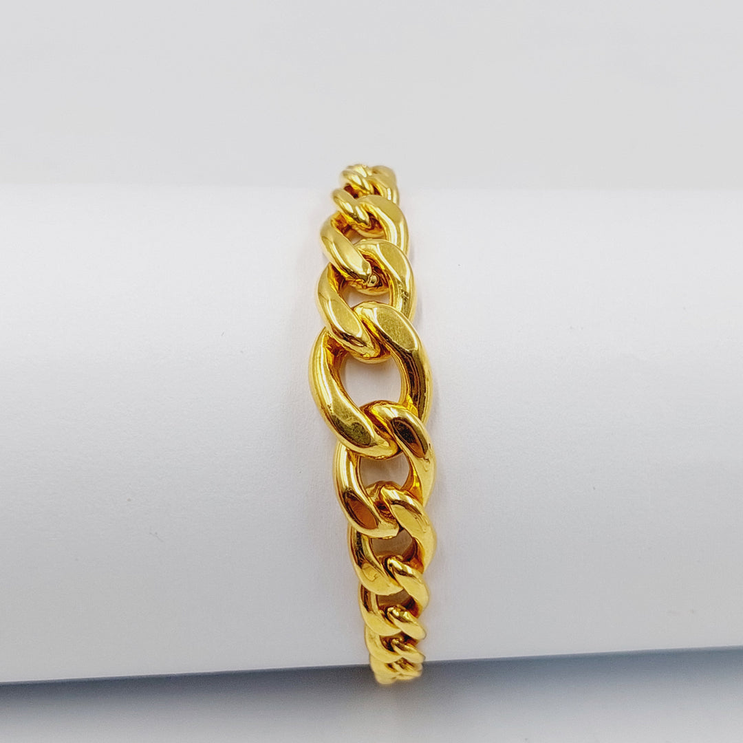 21K Gold Cuban Links Bracelet by Saeed Jewelry - Image 6