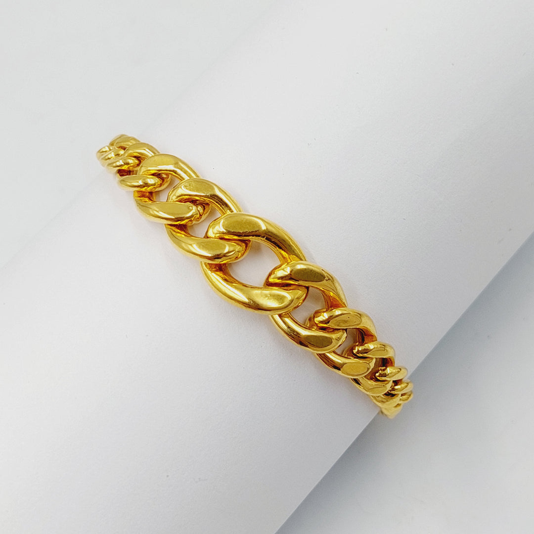 21K Gold Cuban Links Bracelet by Saeed Jewelry - Image 1