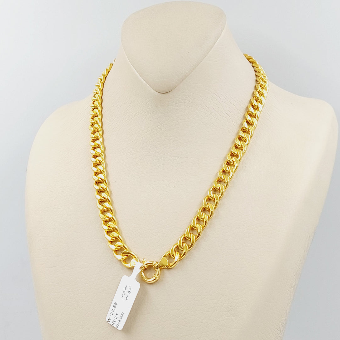 21K Gold Cuban Links Necklace by Saeed Jewelry - Image 1