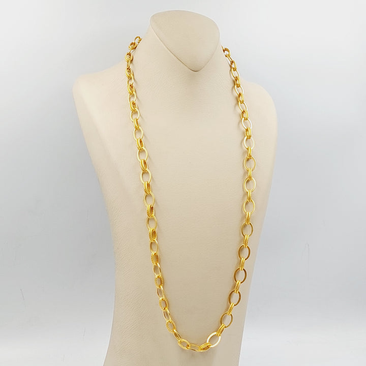 21K Gold Cuban Links Necklace by Saeed Jewelry - Image 3