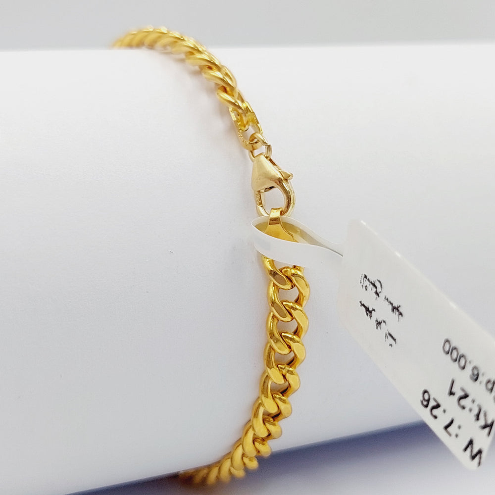 21K Gold Cuban Links Ounce Bracelet by Saeed Jewelry - Image 2