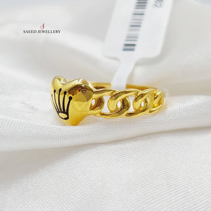 21K Gold Cuban Links Ring by Saeed Jewelry - Image 2