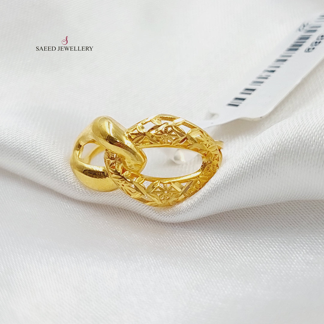 K Gold Cuban Links Ring by Saeed Jewelry - Image 1