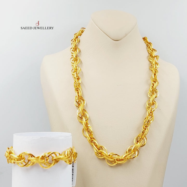 21K Gold Cuban Links Set by Saeed Jewelry - Image 6