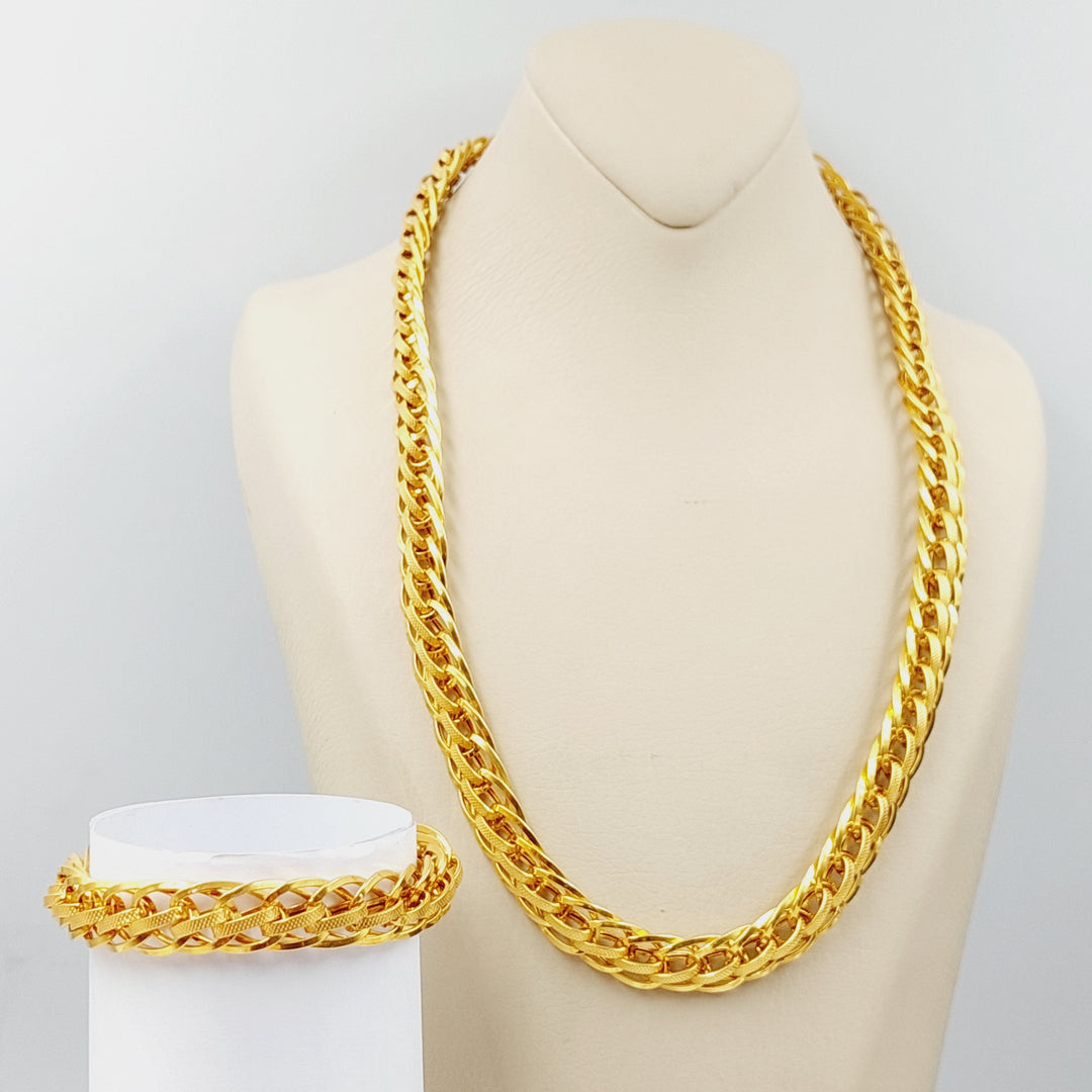 21K Gold Two Pieces Cuban Links Set by Saeed Jewelry - Image 4