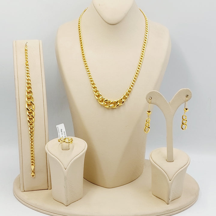 21K Gold Cuban Links Set by Saeed Jewelry - Image 1