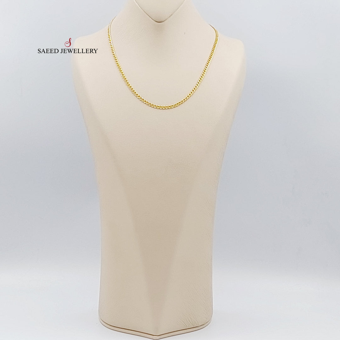 18K Gold 3.5mm Curb Chain Made of 18K Gold by Saeed Jewelry - Image 6