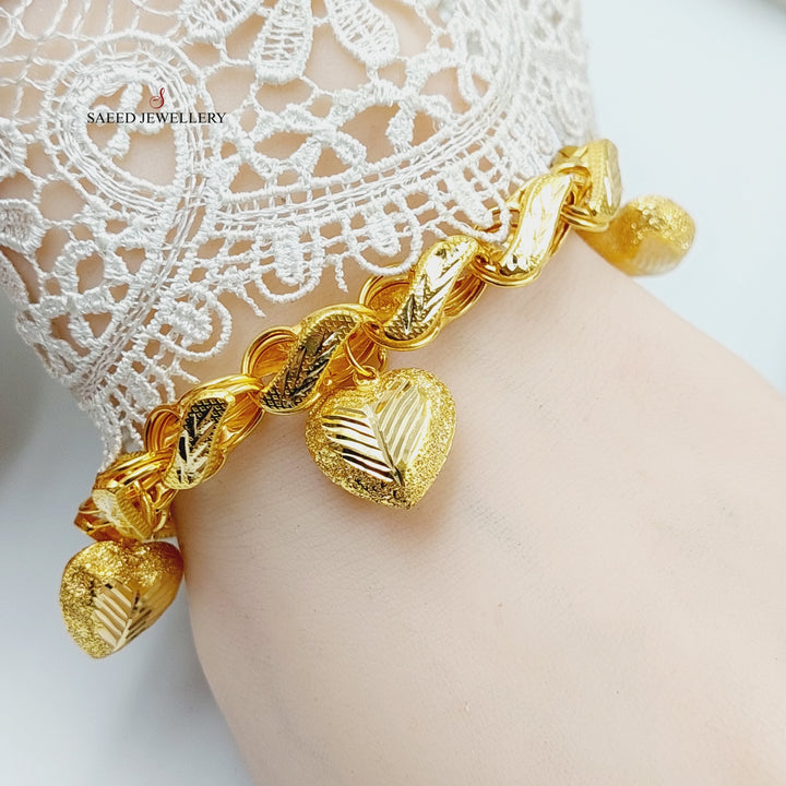 21K Gold Dandash Bracelet by Saeed Jewelry - Image 5