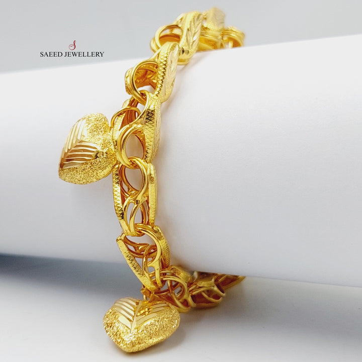 21K Gold Dandash Bracelet by Saeed Jewelry - Image 1