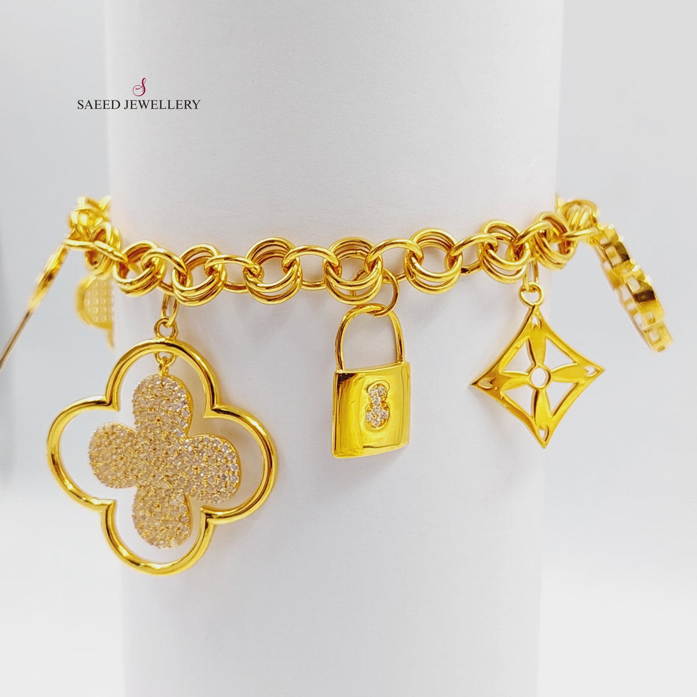 21K Gold Dandash Bracelet by Saeed Jewelry - Image 2