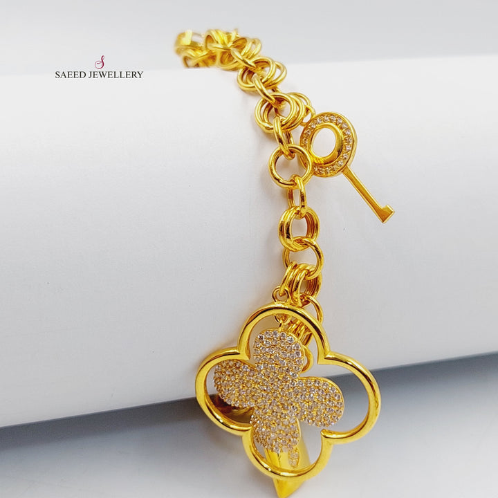 21K Gold Dandash Bracelet by Saeed Jewelry - Image 3