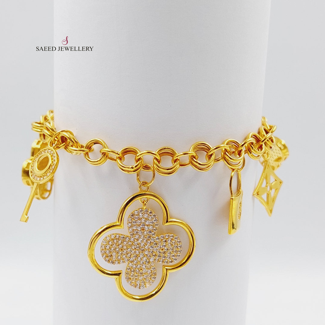 21K Gold Dandash Bracelet by Saeed Jewelry - Image 6