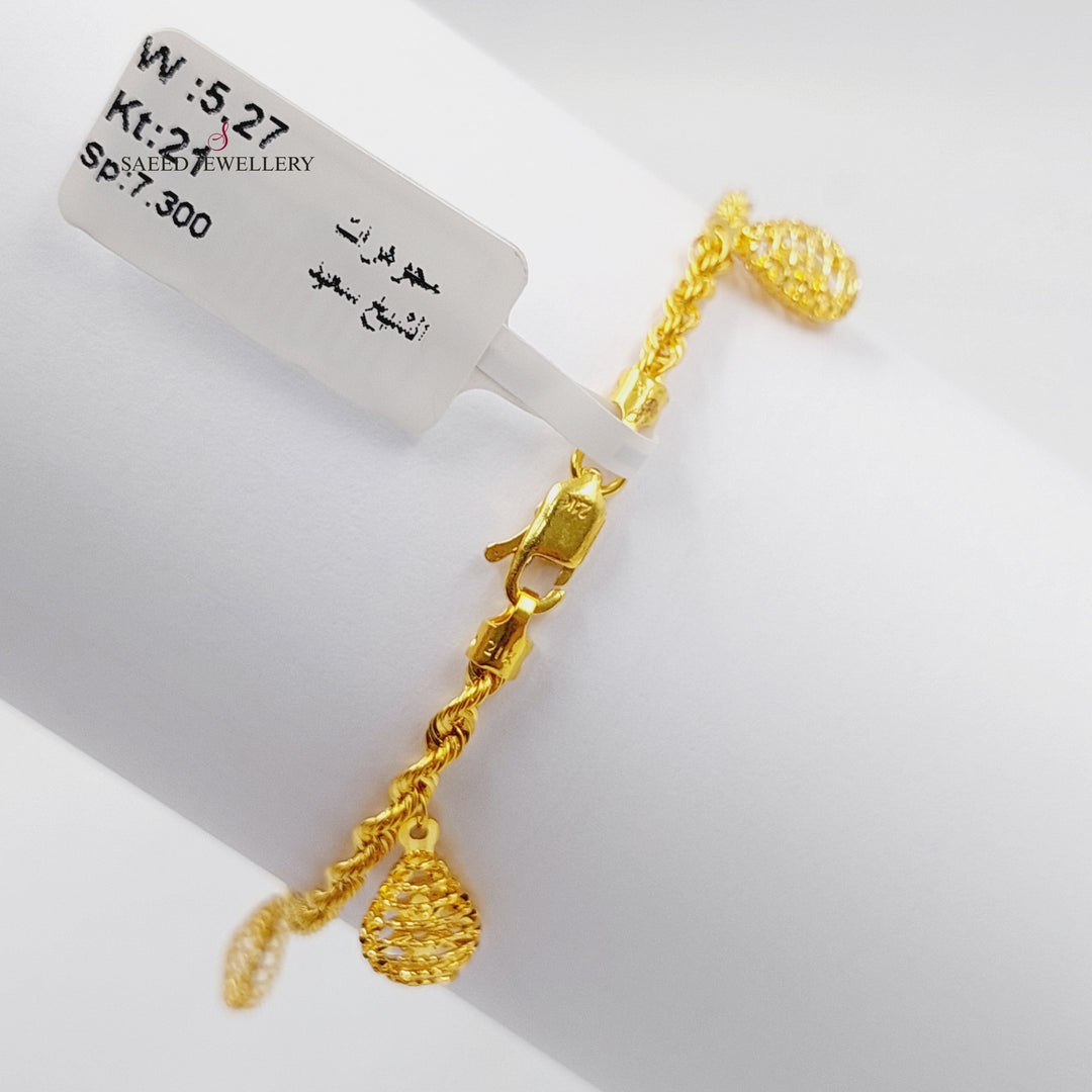 21K Gold Dandash Bracelet by Saeed Jewelry - Image 3