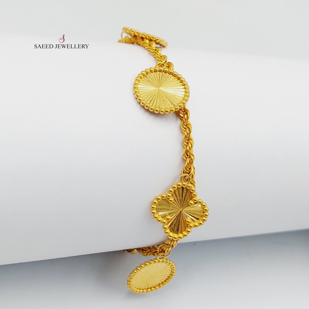 21K Gold Dandash Bracelet by Saeed Jewelry - Image 2