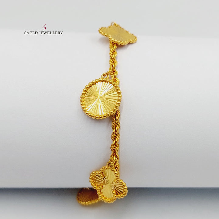 21K Gold Dandash Bracelet by Saeed Jewelry - Image 1