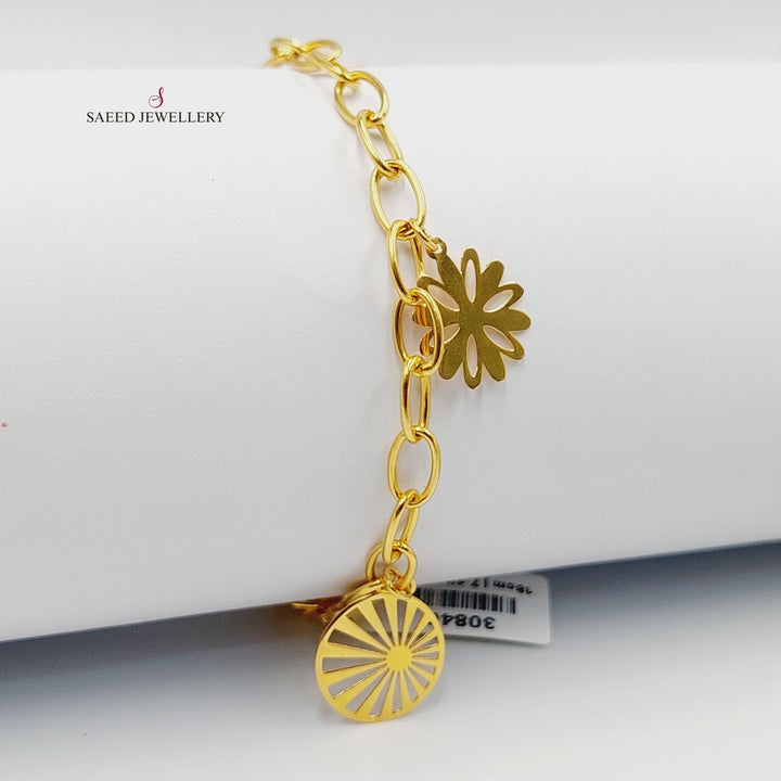 21K Gold Dandash Bracelet by Saeed Jewelry - Image 2