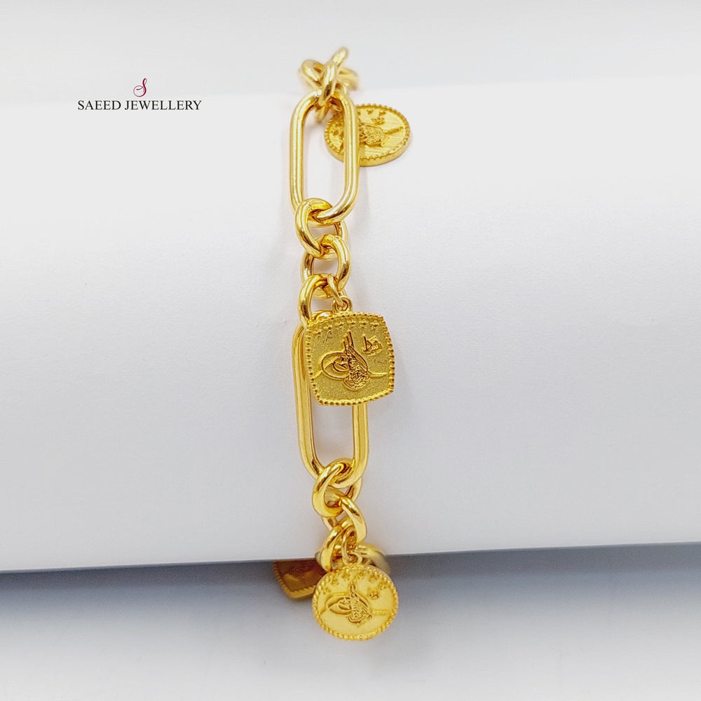 21K Gold Dandash Bracelet by Saeed Jewelry - Image 2