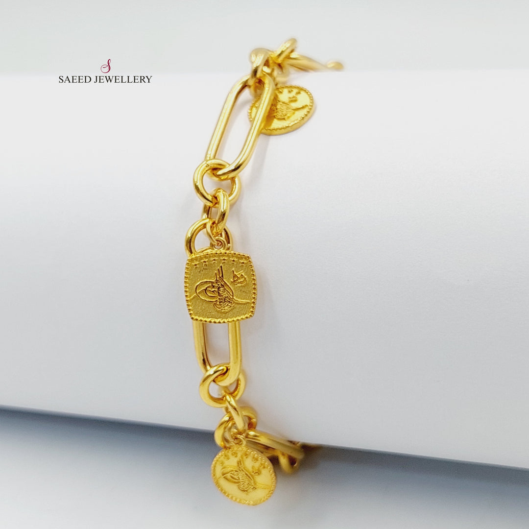 21K Gold Dandash Bracelet by Saeed Jewelry - Image 3