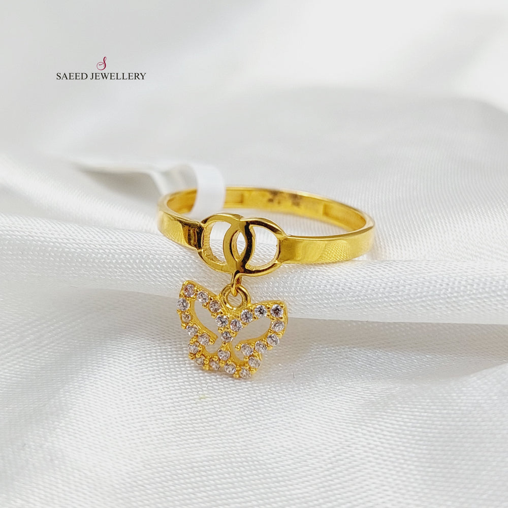 21K Gold Dandash Butterfly Ring by Saeed Jewelry - Image 2