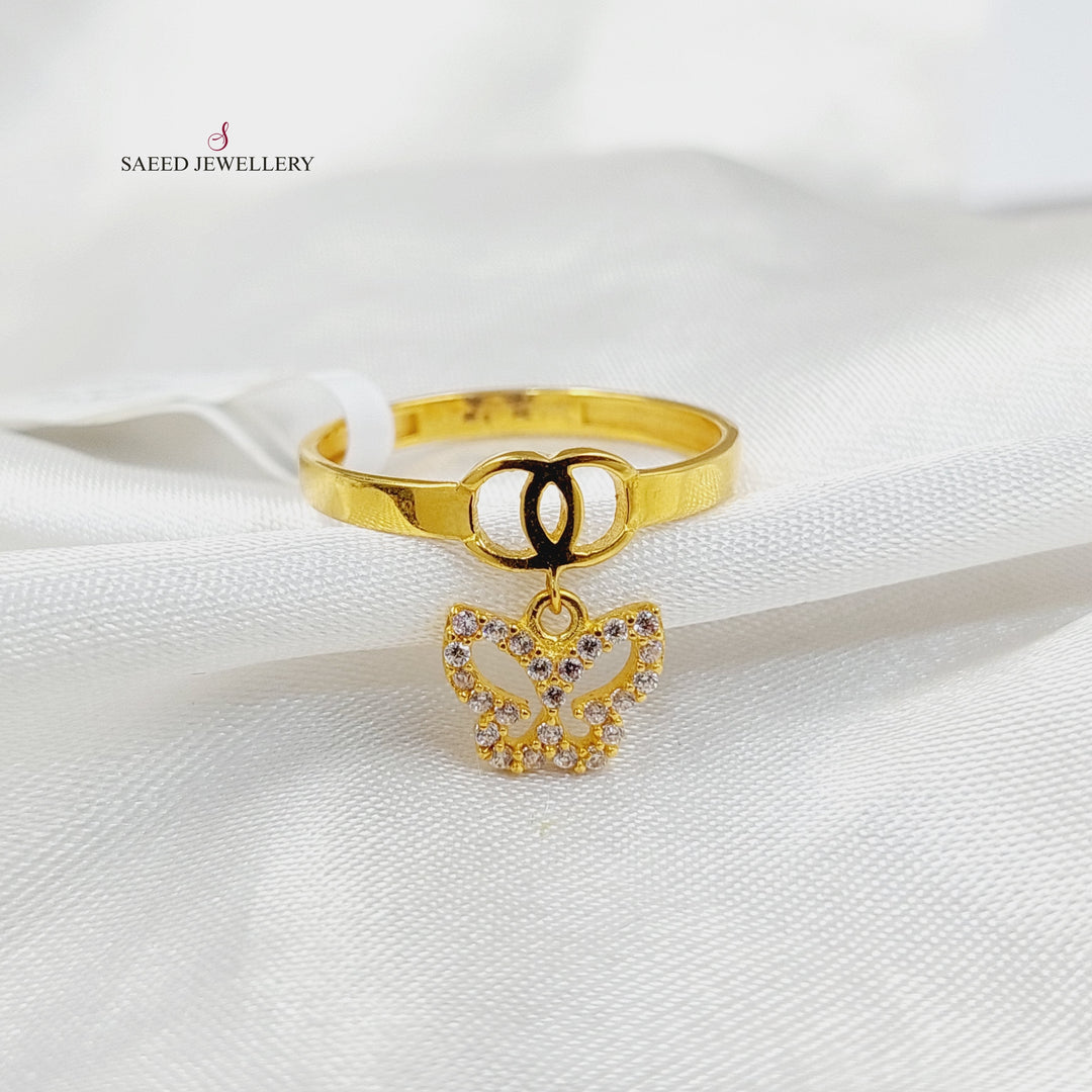 21K Gold Dandash Butterfly Ring by Saeed Jewelry - Image 1