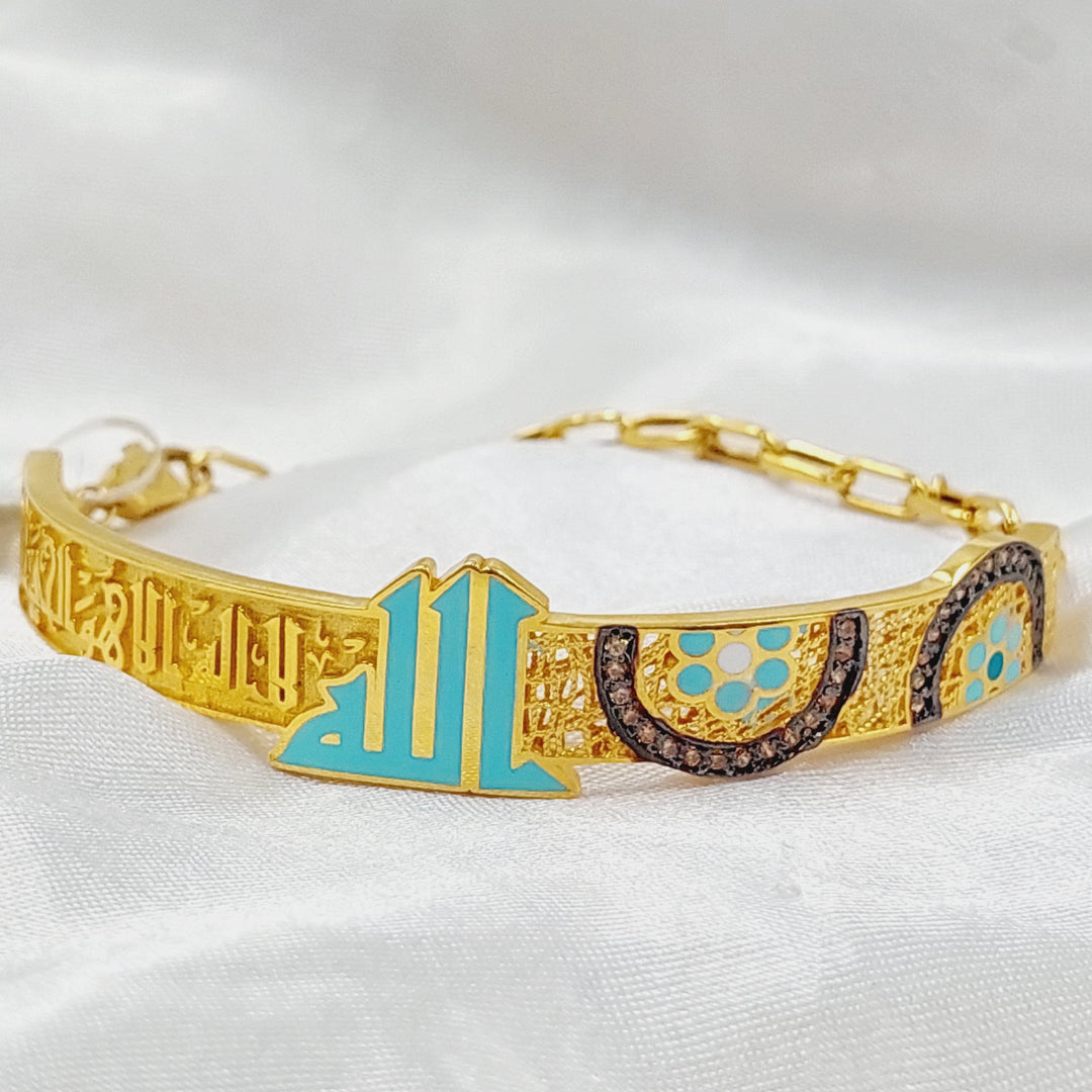 21K Gold Dandash Islamic Bracelet by Saeed Jewelry - Image 5