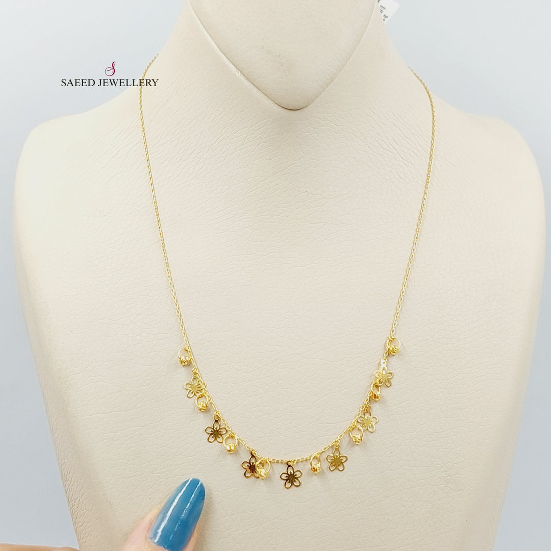 21K Gold Dandash Necklace by Saeed Jewelry - Image 3