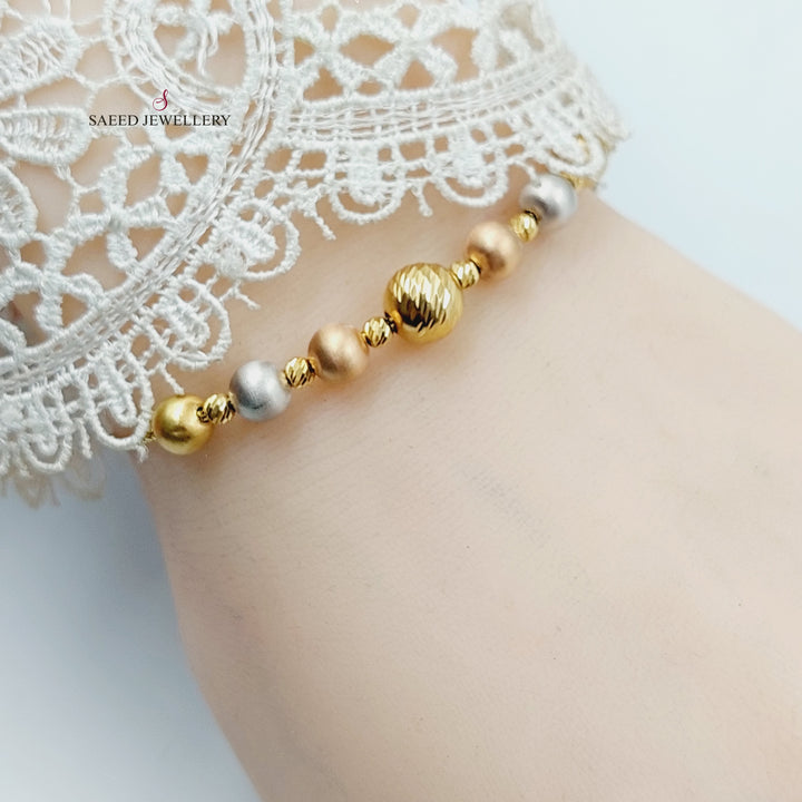 18K Gold Deluxe Balls Bracelet by Saeed Jewelry - Image 3