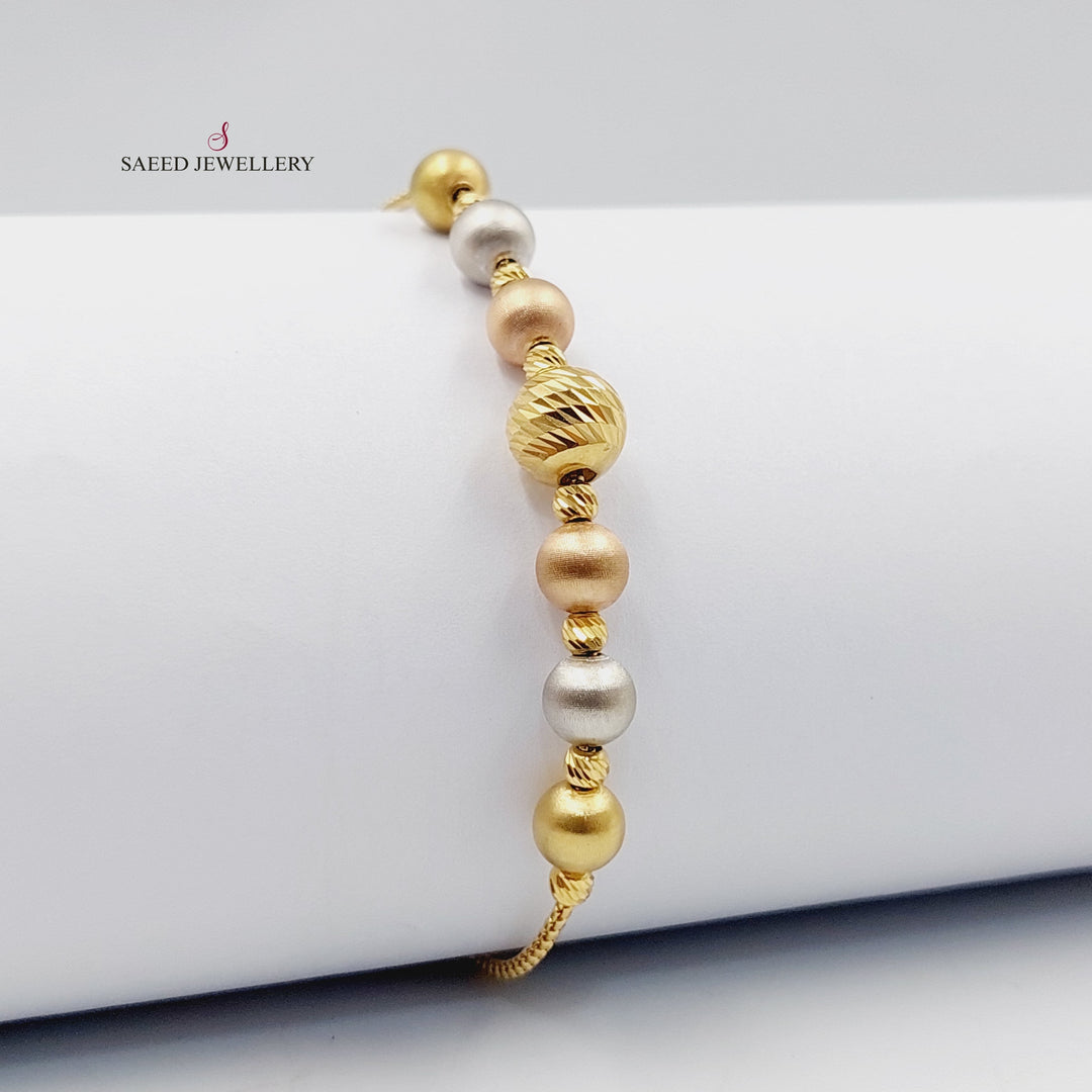 18K Gold Deluxe Balls Bracelet by Saeed Jewelry - Image 5