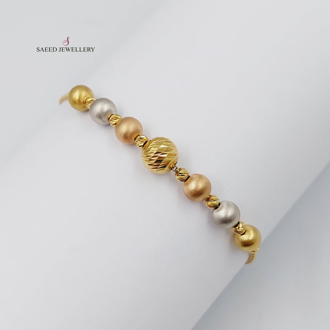 18K Gold Deluxe Balls Bracelet by Saeed Jewelry - Image 1