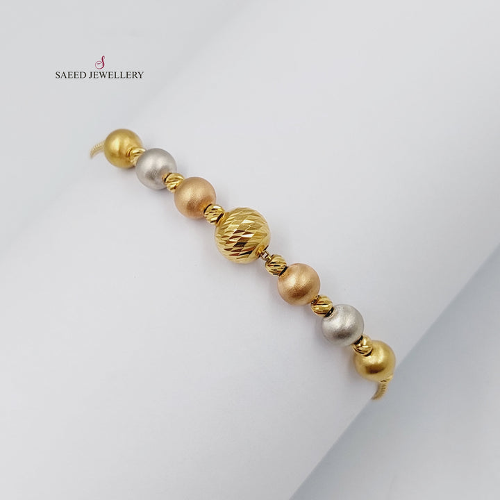 18K Gold Deluxe Balls Bracelet by Saeed Jewelry - Image 7